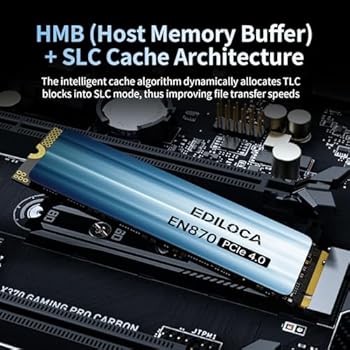 Ediloca EN870 2TB PCIe Gen4 SSD, NVMe M.2 2280, Up to 7450MB